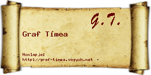 Graf Tímea névjegykártya